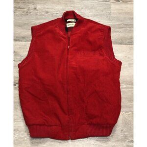 Vintage St Johns Bay‎ Women’s Size Large Red Corduroy Vest